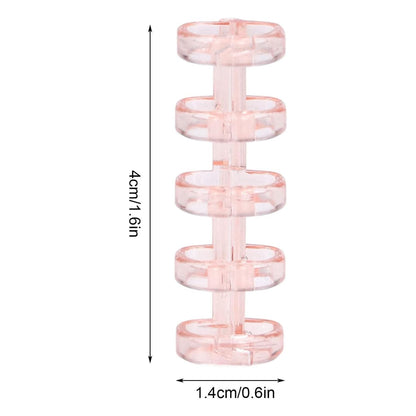 Anillo de Encuadernación de Plástico Transparente Rosa Arillos para Engargolar Hobbees