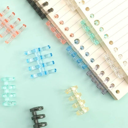 Anillo de Encuadernación de Plástico Transparente Rosa Arillos para Engargolar Hobbees