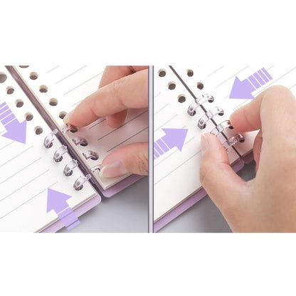 Anillo de Encuadernación de Plástico Transparente Rosa Arillos para Engargolar Hobbees