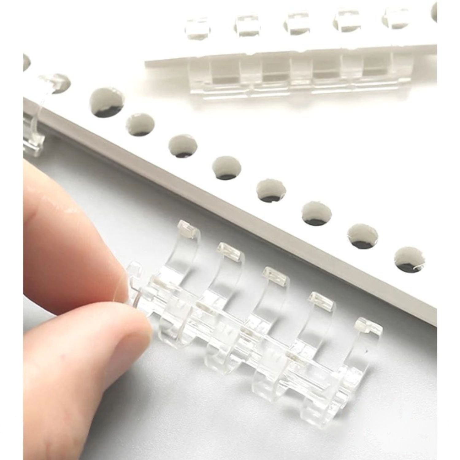 Anillo de Encuadernación de Plástico Transparente Rosa Arillos para Engargolar Hobbees