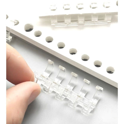 Anillo de Encuadernación de Plástico Transparente Rosa Arillos para Engargolar Hobbees