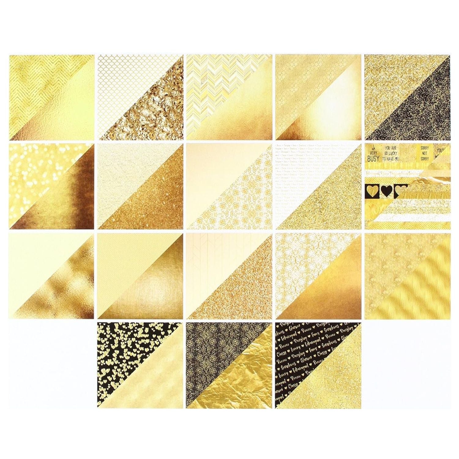 Solid Gold Paper Stack / Block de Papel Oro Solido 36 Hojas Papel DCWV