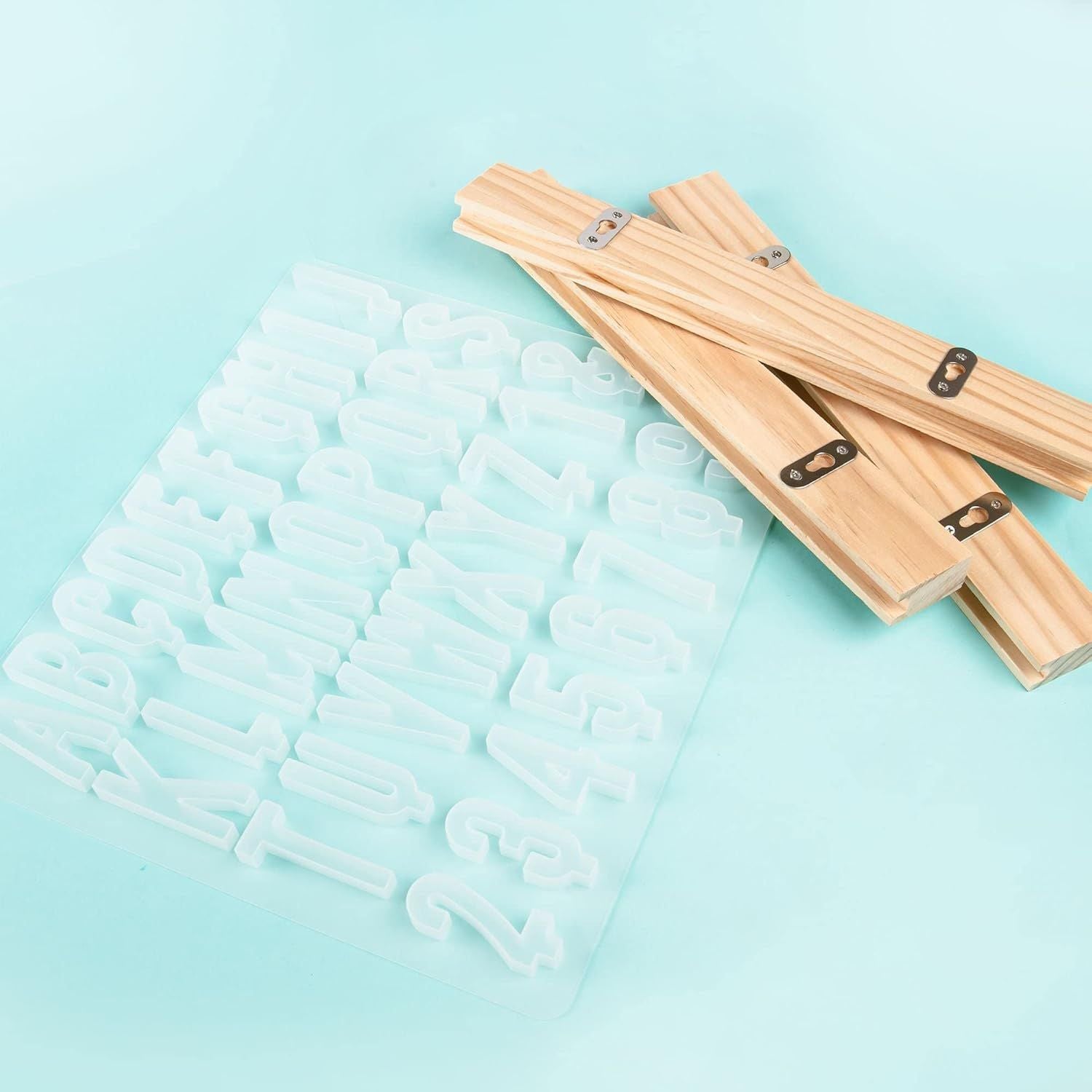 Color Pour Resin Letter Mold / Molde Alfabeto Mayúsculas Para Resina Resina Epóxica y Accesorios American Crafts