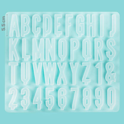 Color Pour Resin Letter Mold / Molde Alfabeto Mayúsculas Para Resina Resina Epóxica y Accesorios American Crafts