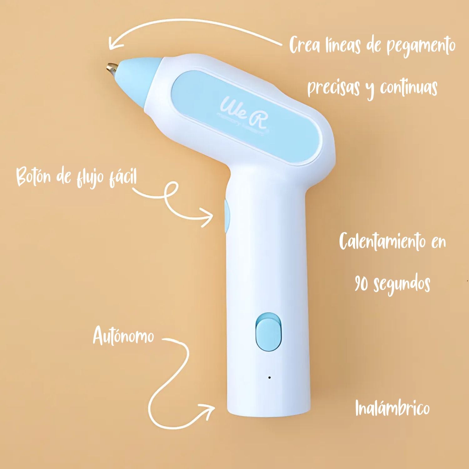 Creative Flow Glue Gun / Pistola Inálambrica de Silicón Continuo Adhesivos / Pegamentos We R Memory Keepers