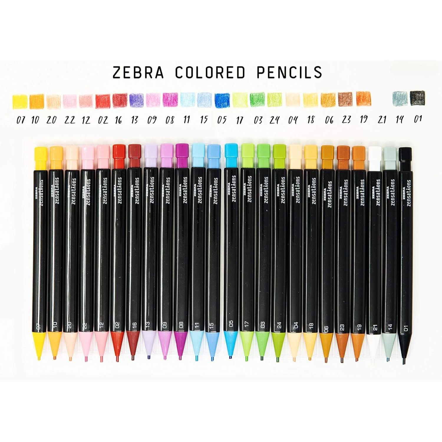 Colored Mechanical Pencils 24 pz / Lapiceros de Colores Colores y Plumones Zebra Pen