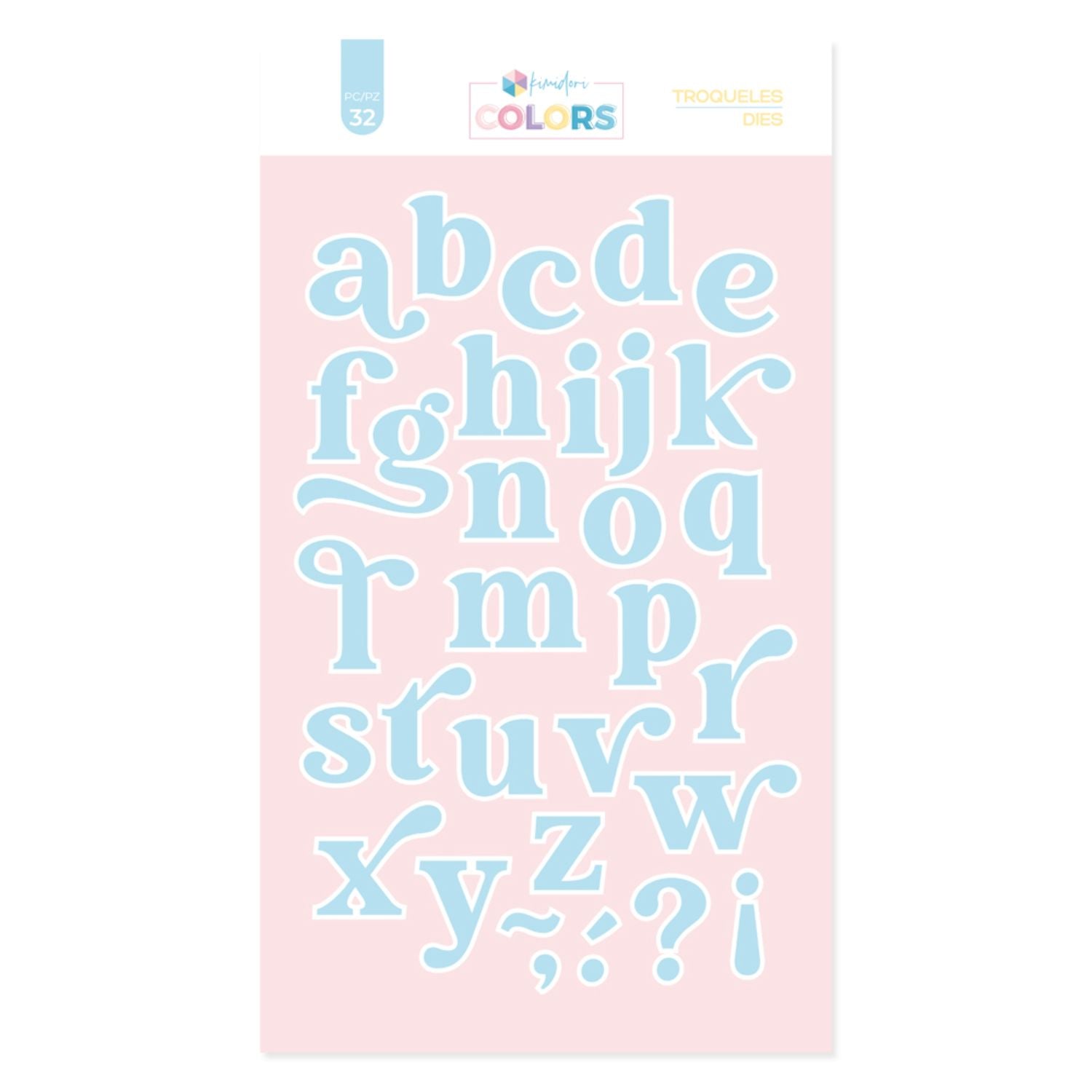 Lowercase Alphabet Die / Troquel Abecedario Letras Minúsculas Dados de Corte / Suajes / Troqueles Kimidori Colors