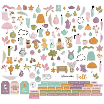 Moka Collection Die Cuts / Recortes Colección Otoño Adornos / Embellishments Mintopía