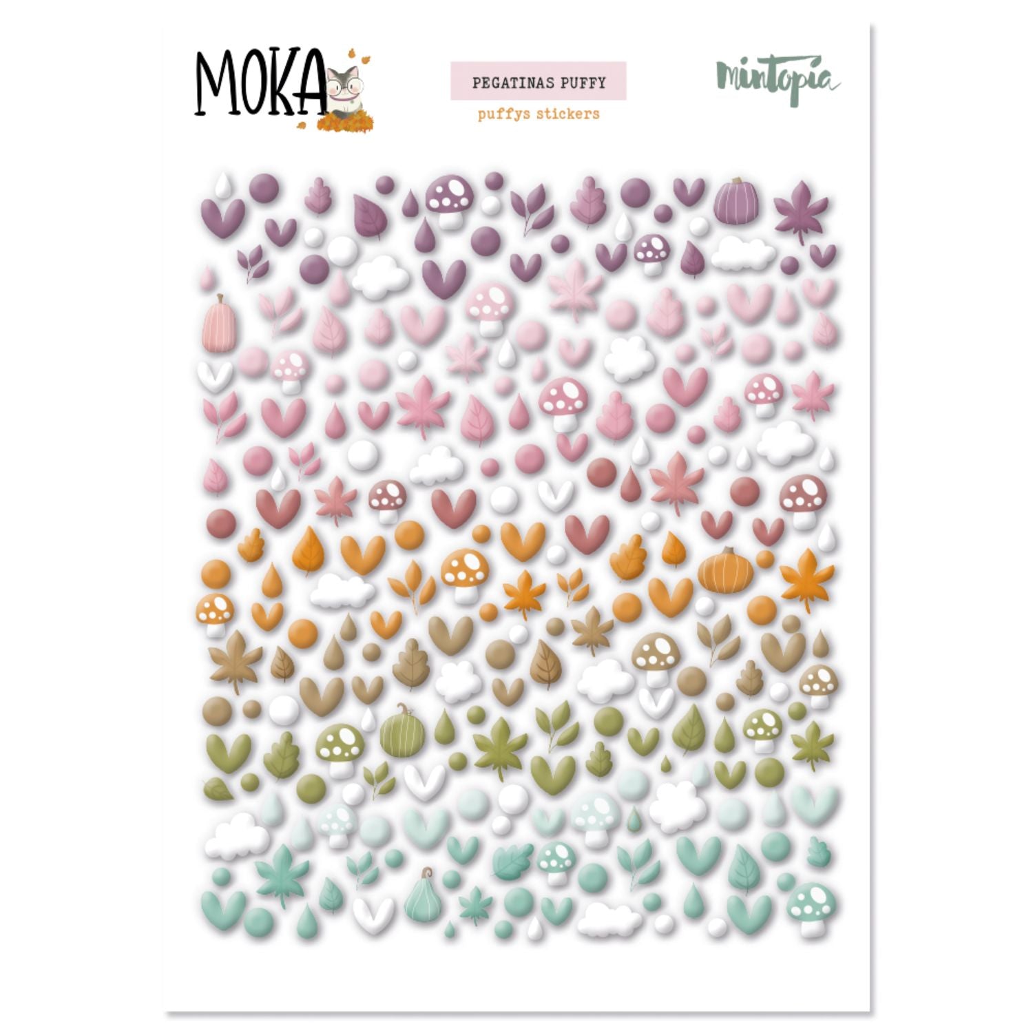 Puffy Stickers Autumn / Pegatinas Puffy Otoño Stickers Mintopía