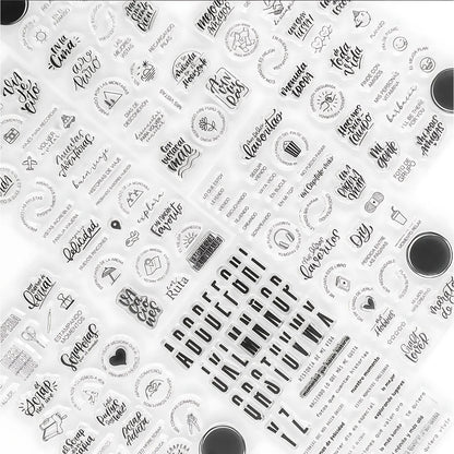 Mintopia Alphabet Documenta Stamp / Sellos Documenta Alfabeto Y Frases Sellos Mintopía