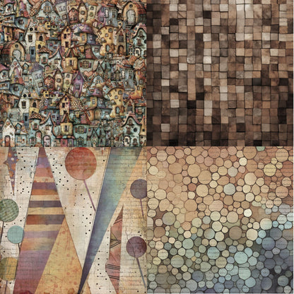 Paquete 12 Papeles Crazy Pets 8x8" Papel Bellaluna Crafts