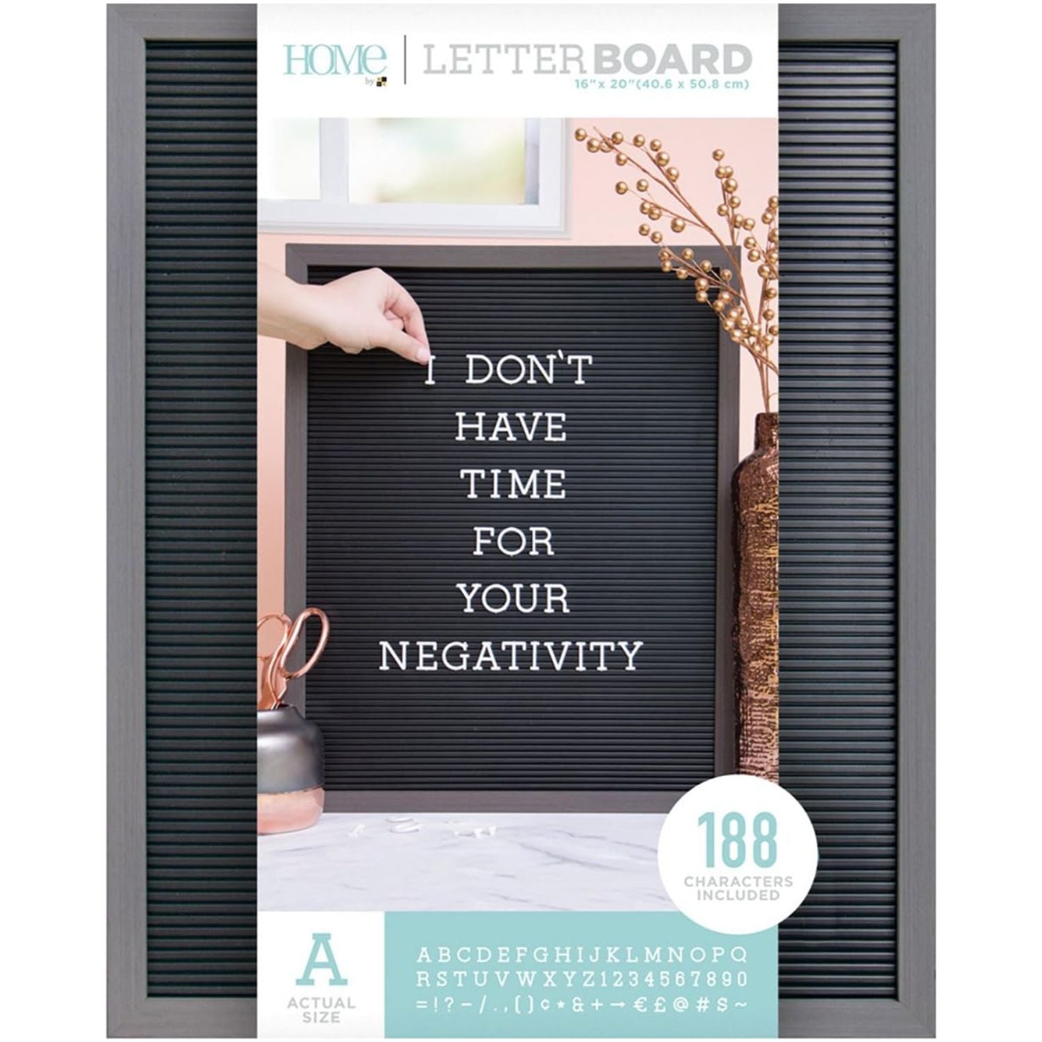 16 x 20 LetterBoard Gray Stained Frame / Tablero de Mensajes 