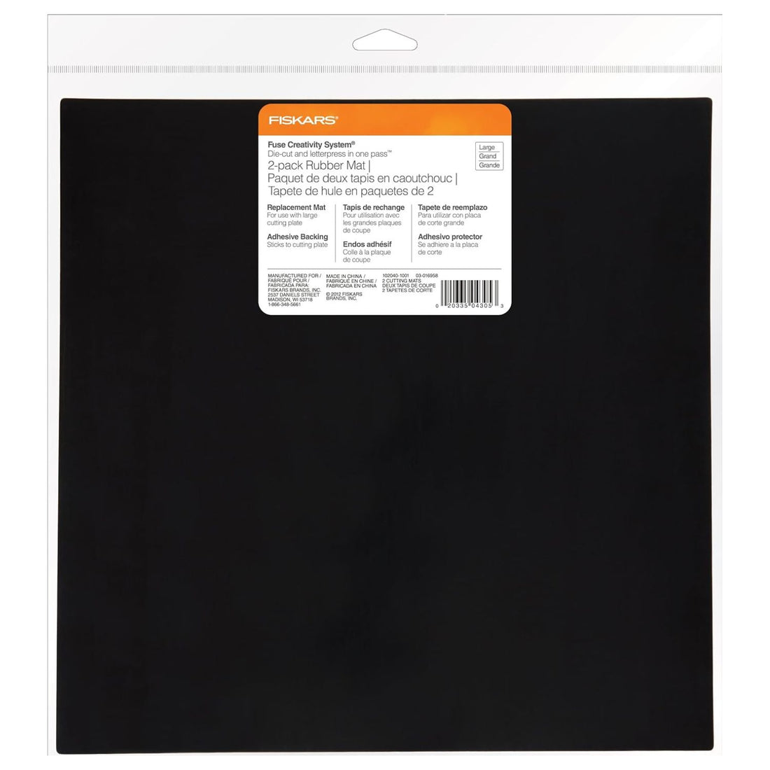 2-Pack Rubber Mat / Tapetes de Hule Grande Accesorios para Suajadoras Fiskars