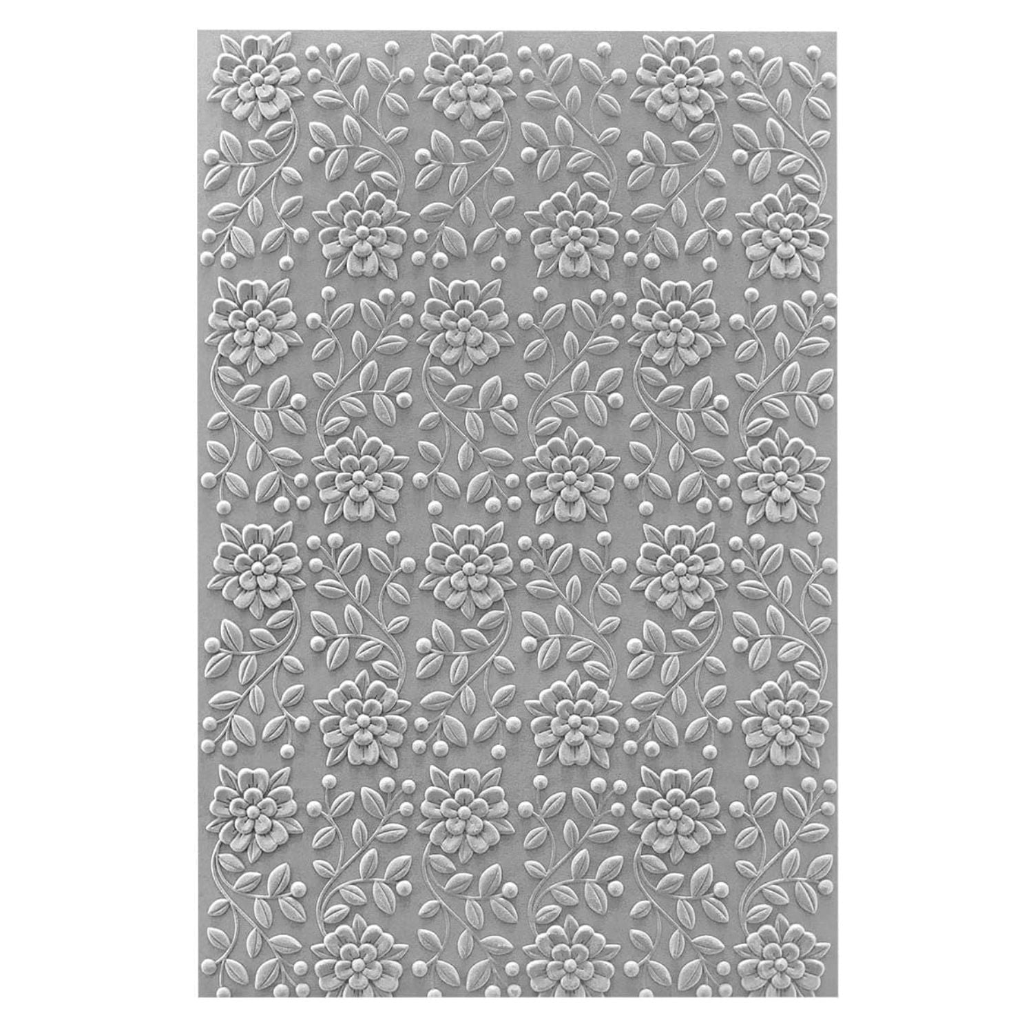 3D Textured Impressions Floral &amp; Vine / Folder De Grabado 3D Floral &amp; Vine Folders de Grabado Spellbinders