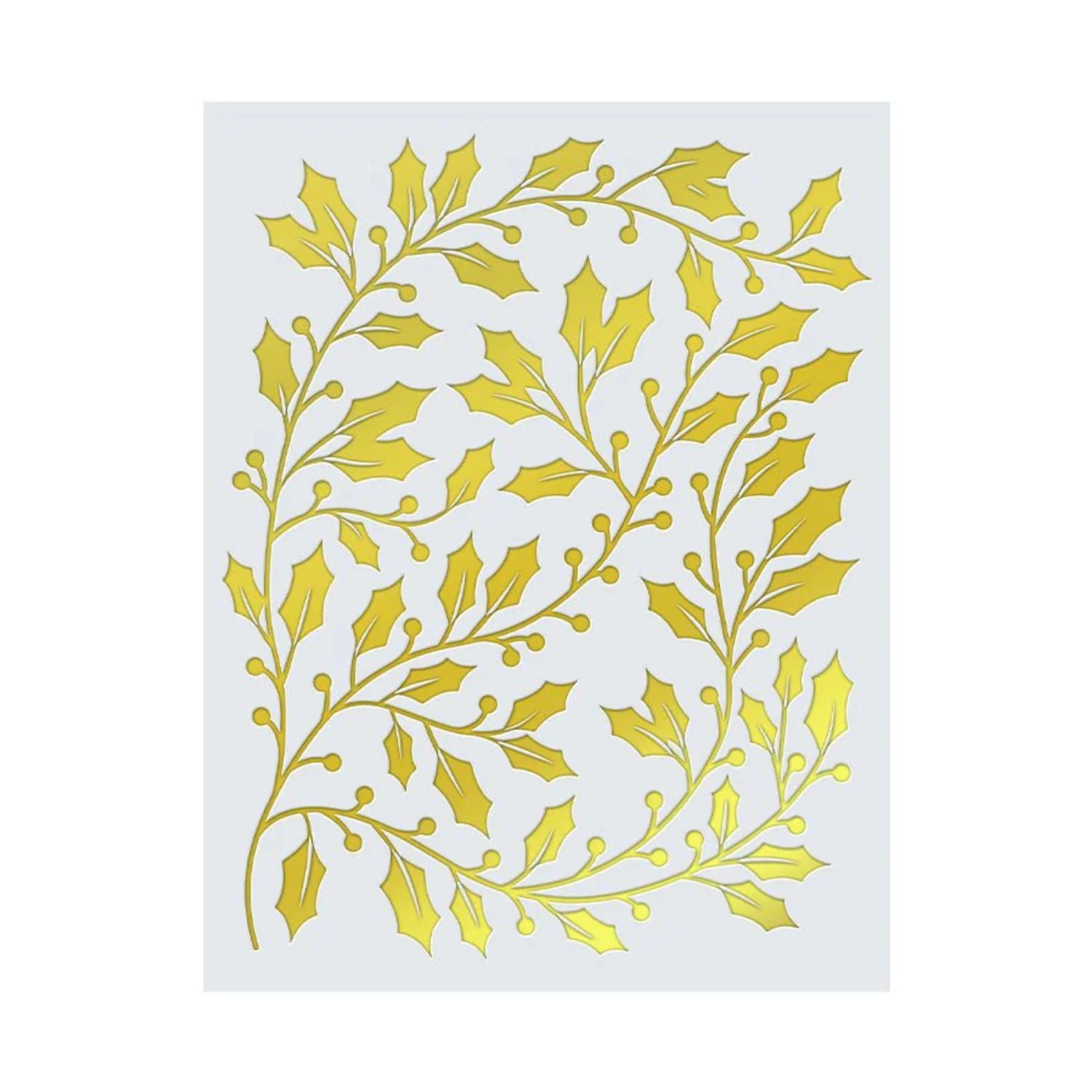 Hero Arts Holly Glimmer Hot Foil Plate / Placas Alumino Caliente Acebo Y Bayas Brillantes Dados de Corte / Suajes / Troqueles Hero Arts