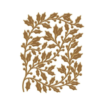 Hero Arts Holly Glimmer Hot Foil Plate / Placas Alumino Caliente Acebo Y Bayas Brillantes Dados de Corte / Suajes / Troqueles Hero Arts