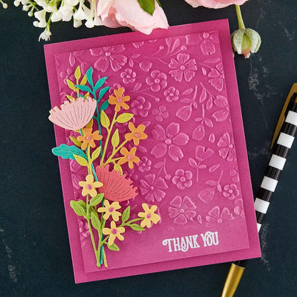 3D Textured Impressions Flower Frenzy / Folder De Grabado 3D Frenesí Flores Folders de Grabado Spellbinders
