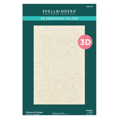 3D Textured Impressions Flowers &amp; Foliage / Folder De Grabado 3D Flores Y Follaje Folders de Grabado Spellbinders