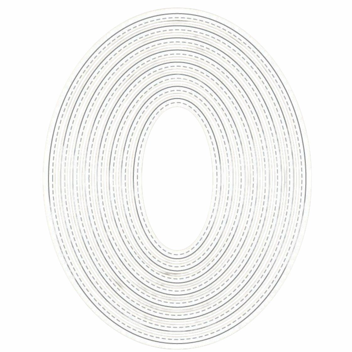 Suajes de Óvalos con Puntadas Dados de Corte / Suajes / Troqueles Hobbees