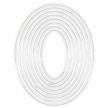 Suajes de Óvalos con Puntadas Dados de Corte / Suajes / Troqueles Hobbees