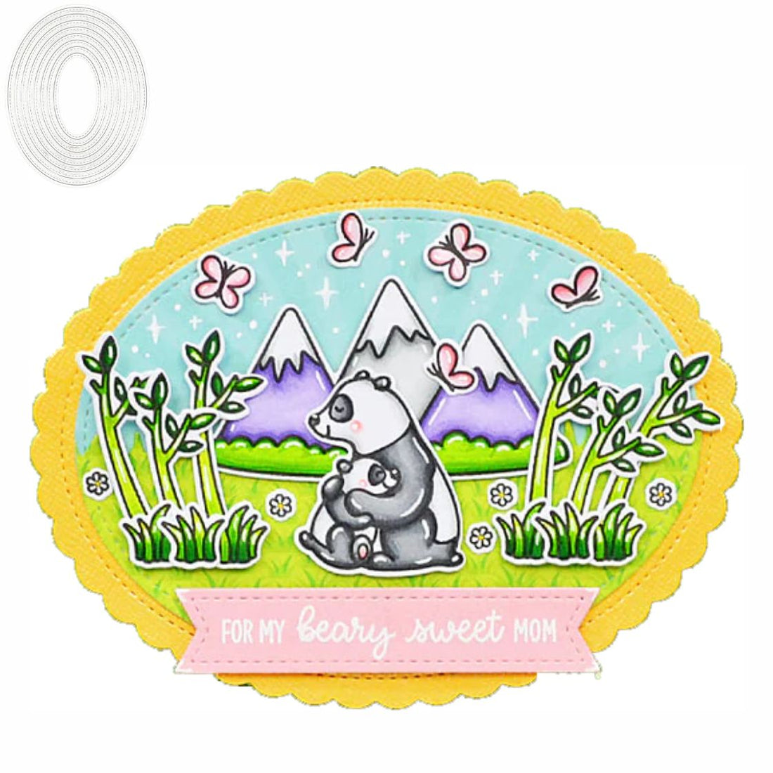 Suajes de Óvalos con Puntadas Dados de Corte / Suajes / Troqueles Hobbees