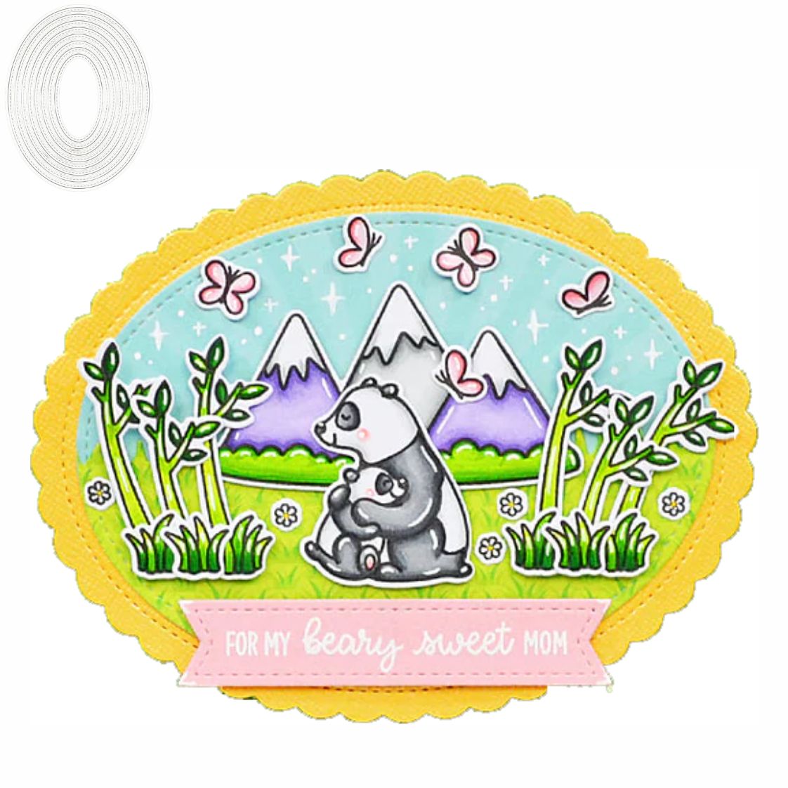 Suajes de Óvalos con Puntadas Dados de Corte / Suajes / Troqueles Hobbees