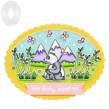 Suajes de Óvalos con Puntadas Dados de Corte / Suajes / Troqueles Hobbees