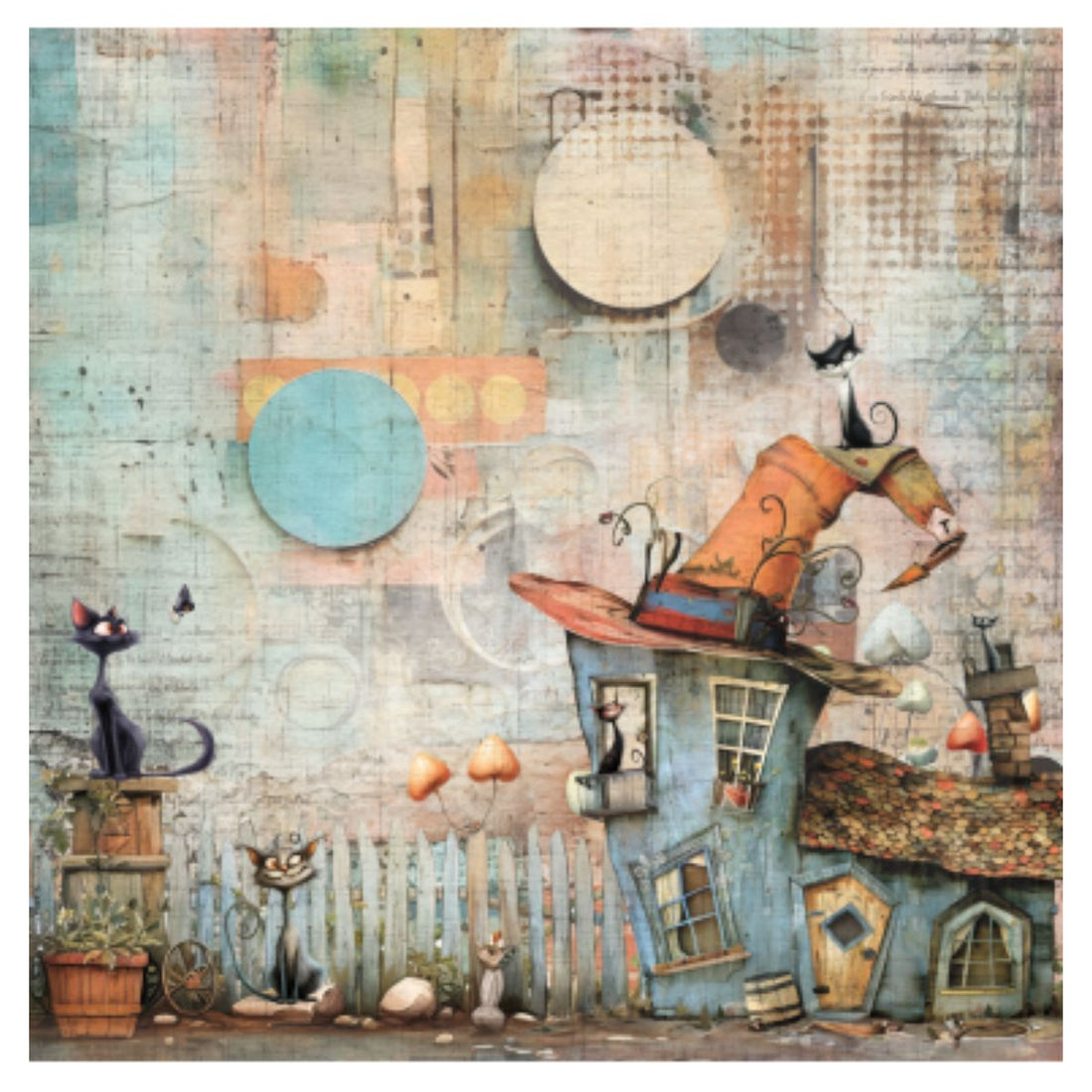 Paquete 12 Papeles Crazy Pets Cut Outs 8x8" Papel Bellaluna Crafts