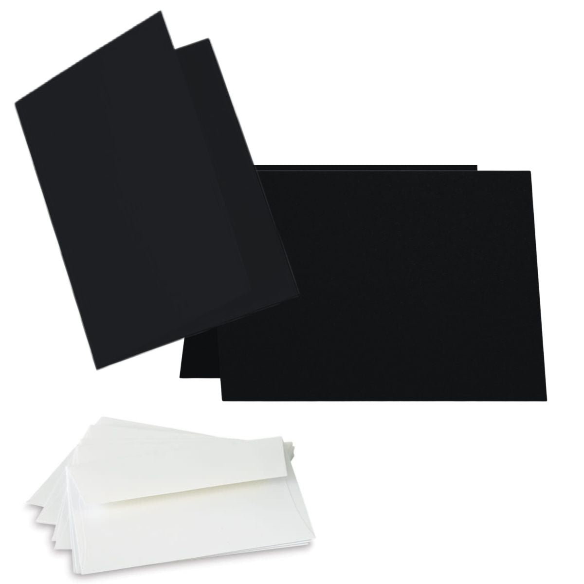 A7 Cards &amp; Envelopes / Tarjetas Negras con Sobres Papel DCWV