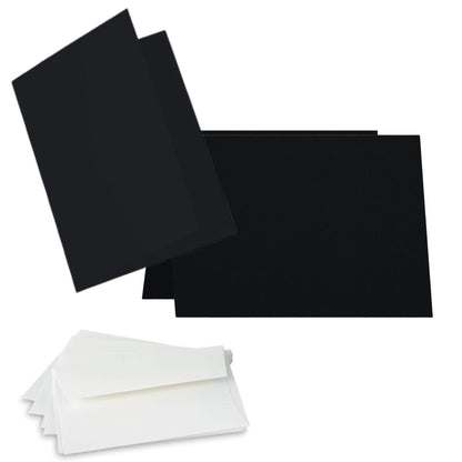 A7 Cards &amp; Envelopes / Tarjetas Negras con Sobres Papel DCWV