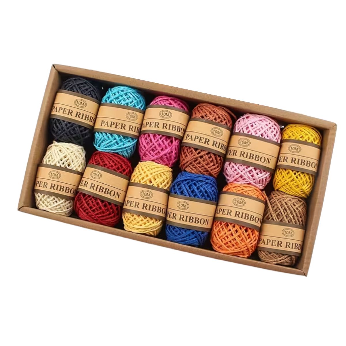 12 Rollos de Cuerda de Yute de Colores para Manualidades Listones e Hilos Hobbees