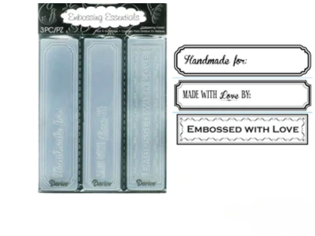 Embossing Handmade By 3 Borders /3 Folders de Grabado Frases Folders de Grabado Darice