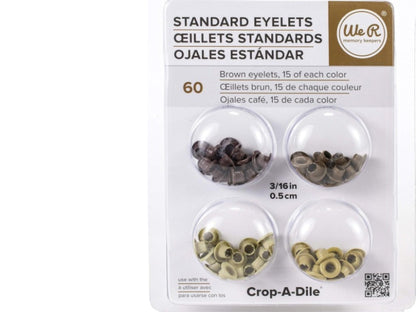 Standard Eyelets Aluminum Brown / Ojillos Estándar Cafés Eyelets, Ojilos We R Memory Keepers