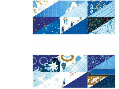 Sparkling Snow 6&quot; Cardstock / Block de Navidad Tonos Azules Papel DCWV