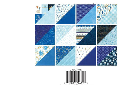 Sparkling Snow 6&quot; Cardstock / Block de Navidad Tonos Azules Papel DCWV