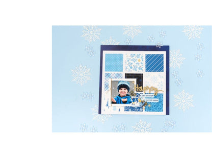 Sparkling Snow 6&quot; Cardstock / Block de Navidad Tonos Azules Papel DCWV