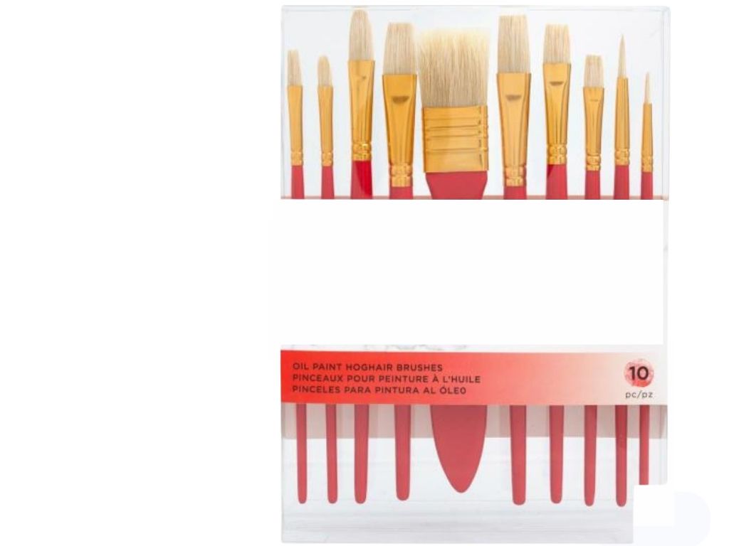 Oil Paint Hoghair Brushes / Pinceles para Óleo Pinceles y Brochas Art Supply Basics