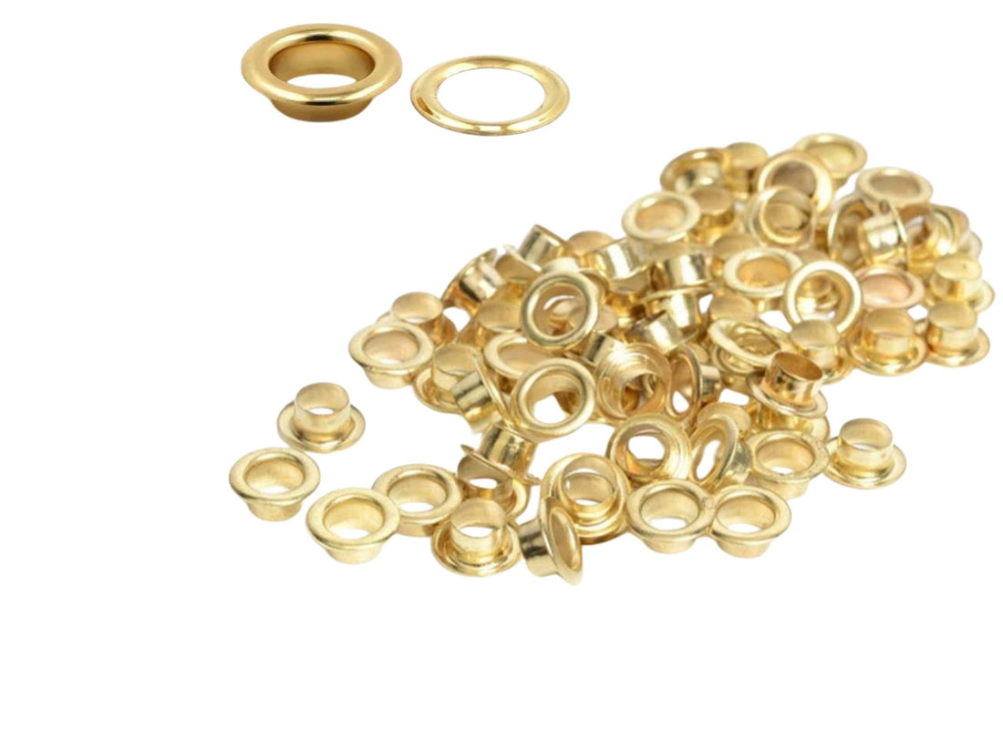 Ojillos Color Oro y Arandelas 4mm Adornos / Embellishments Hobbees