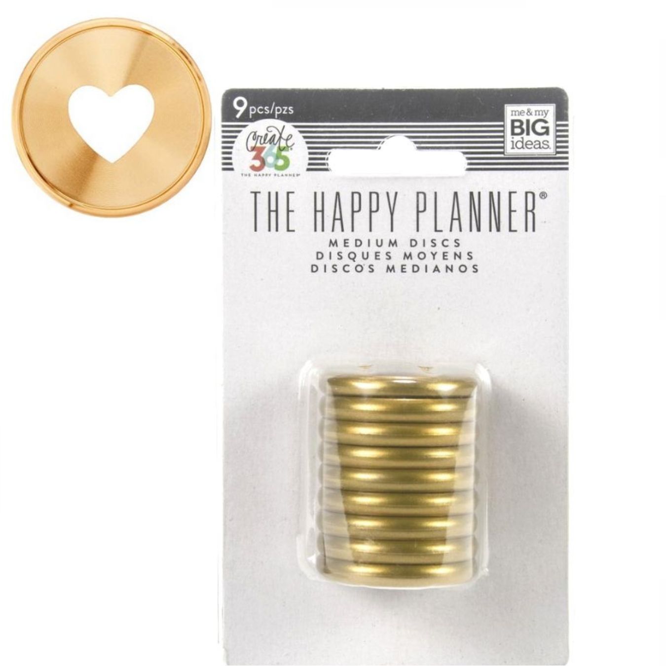 Happy Planner Discs Gold / Anillos para Libreta Dorados Discos para Planners Me & My Big Ideas