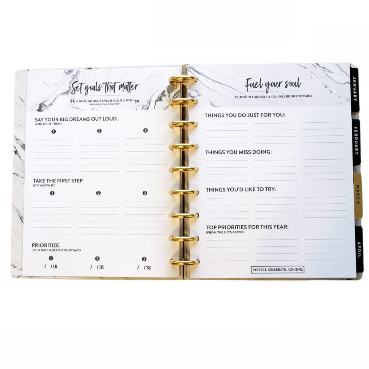 Happy Planner Discs Gold / Anillos para Libreta Dorados Discos para Planners Me &amp; My Big Ideas