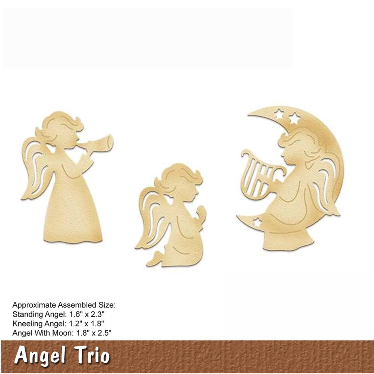 Angel Trio Die /  Suaje de Angeles Dados de Corte / Suajes / Troqueles Cottage Cutz