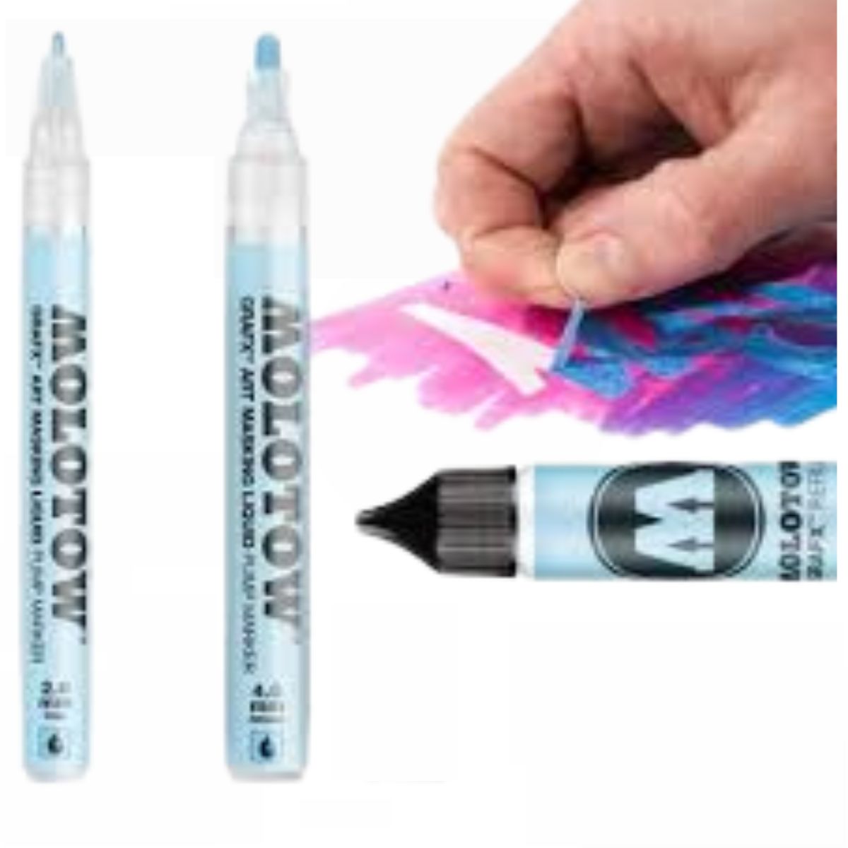 Masking Fluid Refillable Marker 2mm / Marcador Rellenable para Enmascarar Marcadores &amp; Plumones Molotow