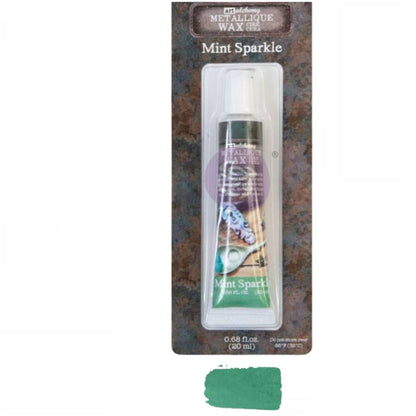 Finnabair Art Alchemy Metallique Wax Mint Sparkle / Pintura en Cera Menta Pintura y Medios Mixtos Prima Marketing