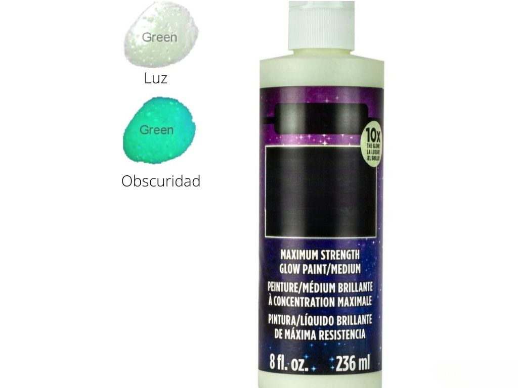 Ultimate Glow In The Dark Paint 8 Oz / Pintura Brilla en la Oscuridad Acrìlicos DecoArt