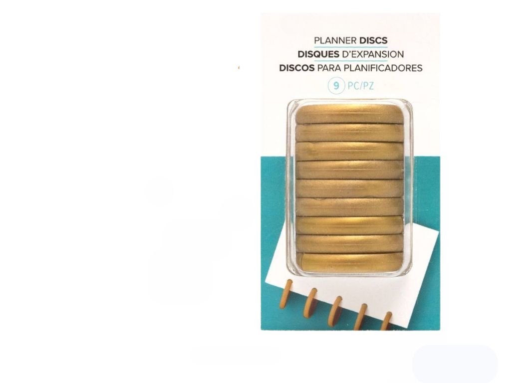 Gold 1.25 Inch Expander Discs / Anillos Dorados para Libreta o Agenda Discos para Planners We R Memory Keepers