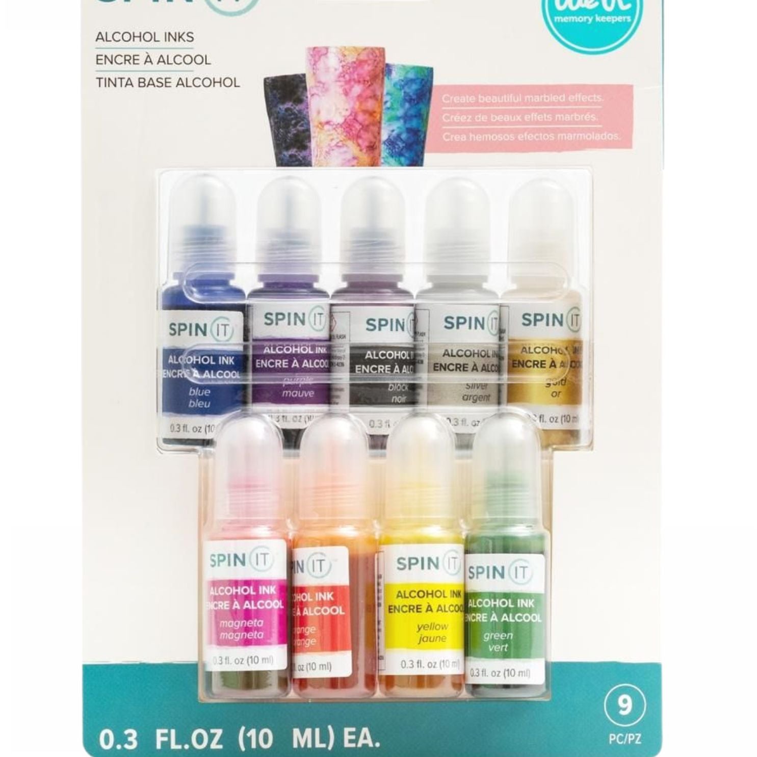 Alcohol Inks Rainbow 8 Value Pack / Paquete de 8 Tintas de Alcohol Tintas al Alcohol We R Memory Keepers