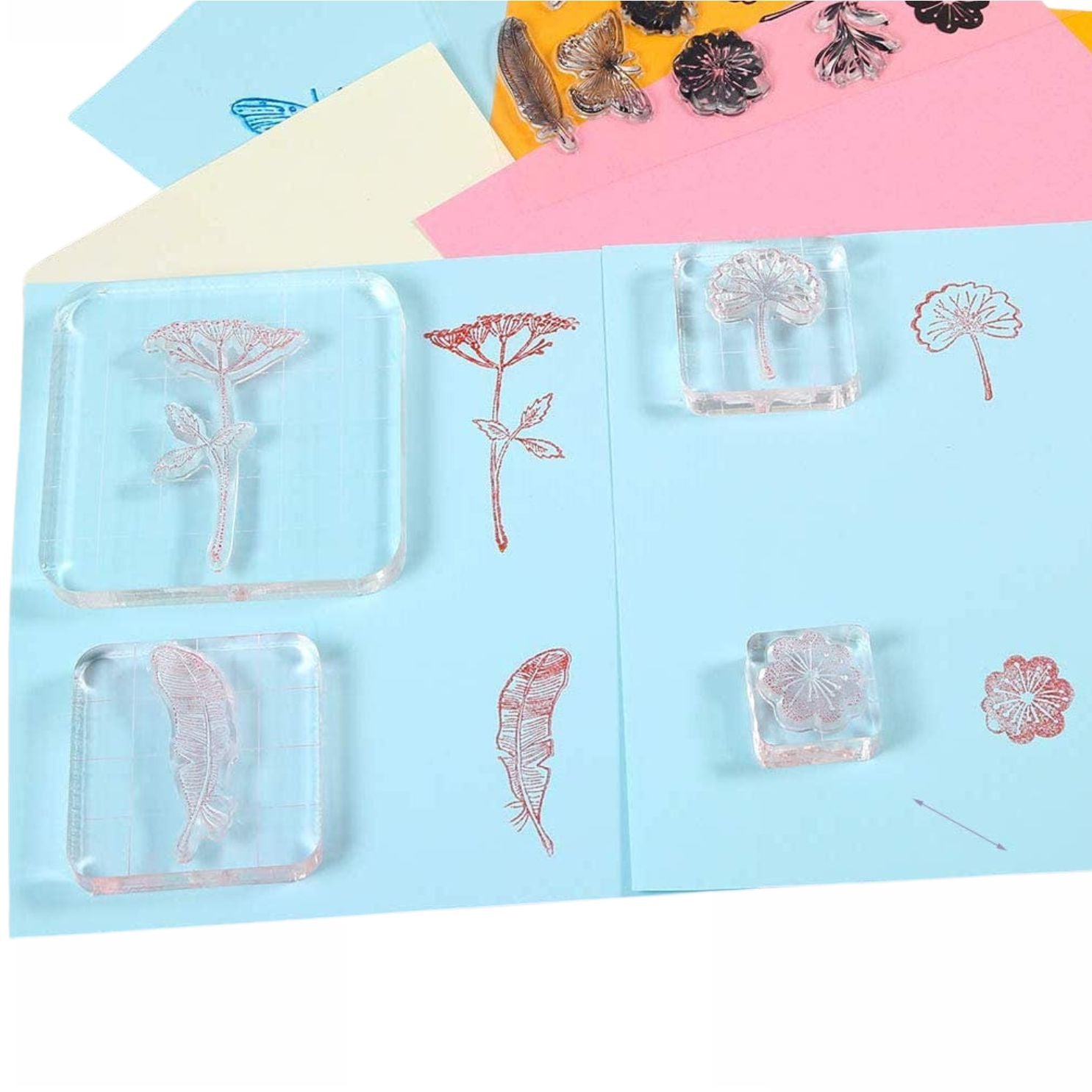 Bloque Acrílico para Sellos de 10 x 10 cm Herramientas Hobbees