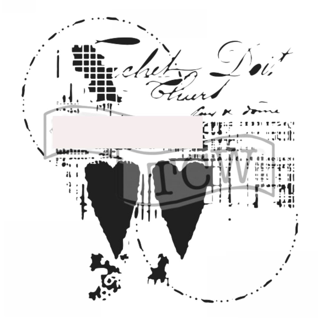 Two Hearts Template / Plantilla de Dos Corazones Esténciles / Plantillas The Crafters Workshop
