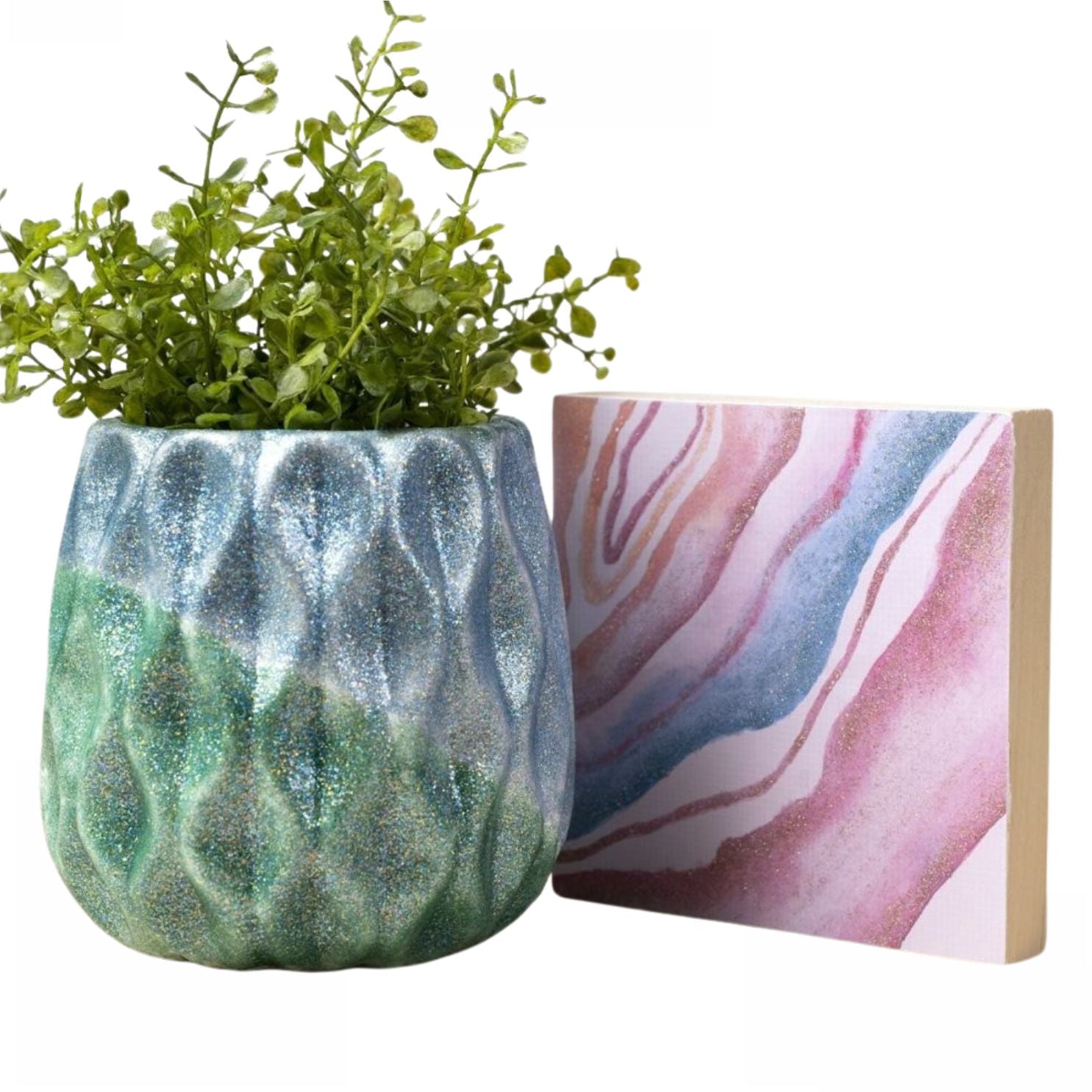 FolkArt Glitterific Paint Green / Pintura Acrílica con Glitter Acrìlicos Plaid