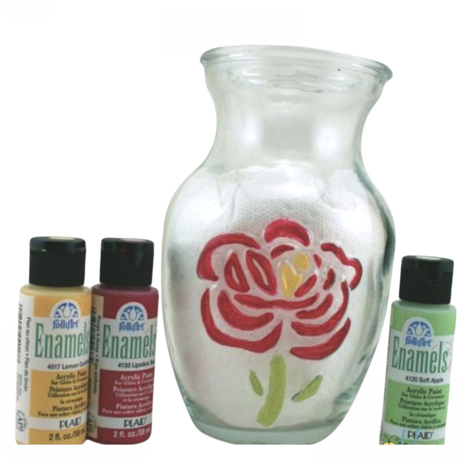 Enamel Paint Summer Green / Pintura Acrílica de Esmalte Verde Esmaltes Folk Art